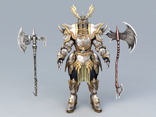 Berserker Warrior Armor Sets 3d rendering