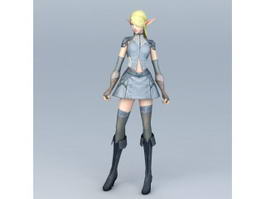 Girl Elves 3d model preview