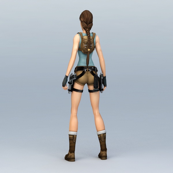 Tomb Raider Lara Croft Character 3d rendering