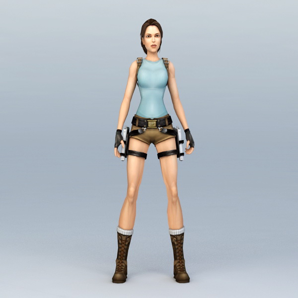Tomb Raider Lara Croft Character 3d rendering
