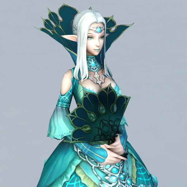 Beautiful Elf Princess 3d rendering
