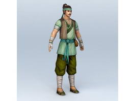 Ancient Chinese Farmer Man 3d preview