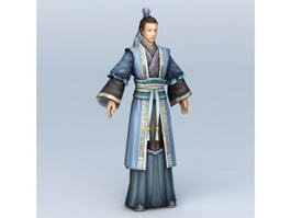 Ancient Chinese Wealthy Scholar 3d preview