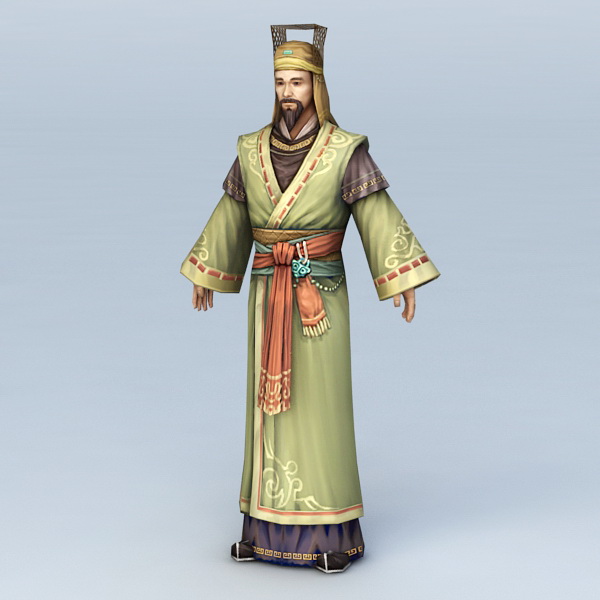 Merchant From Ancient China 3d Model 3ds Max Files Free Download 