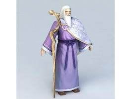 Old Wizard Character 3d preview