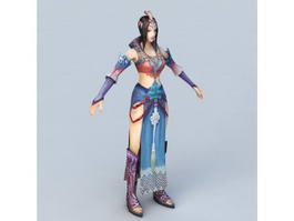 Ancient Woman in China 3d model preview
