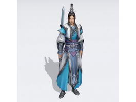 Chinese Swordsman Character 3d model preview