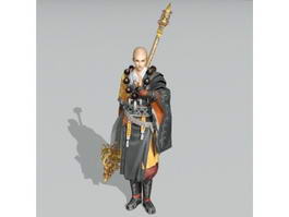 Chinese Warrior Monk 3d preview