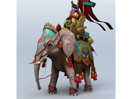 Ancient Persian War Elephant 3d model preview