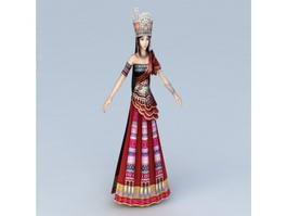 Chinese Hmong Princess 3d model preview