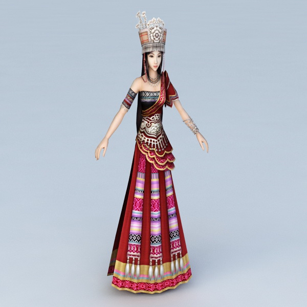 Chinese Hmong Princess 3d rendering