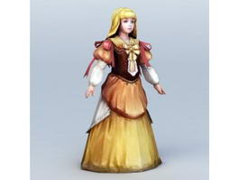 Medieval Venice Girl 3d model preview