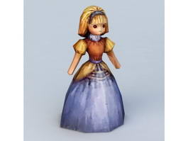 Doll Girl 3d model preview