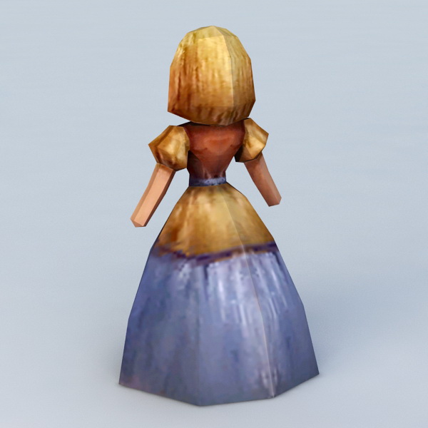Doll Girl 3d rendering