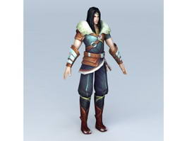 Chinese Male Anime Warrior 3d model preview