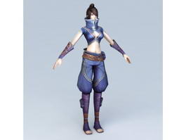Fantasy Female Warrior Woman 3d model preview