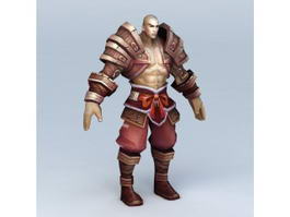 Pathfinder Monk Character 3d model preview