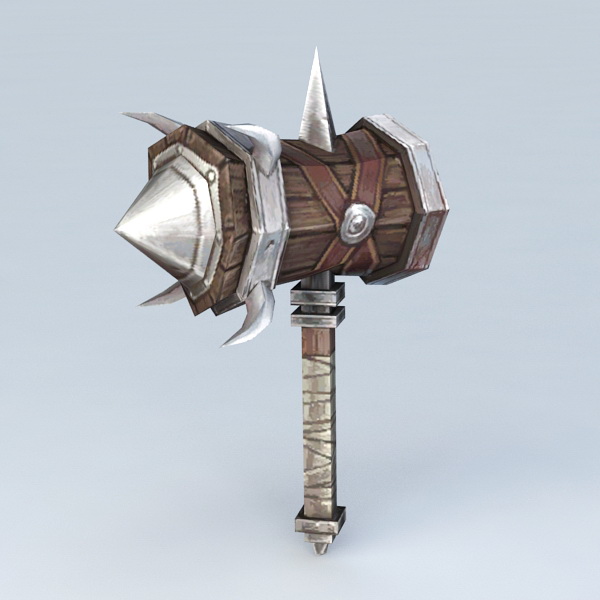 Medieval Maul Weapon 3d rendering