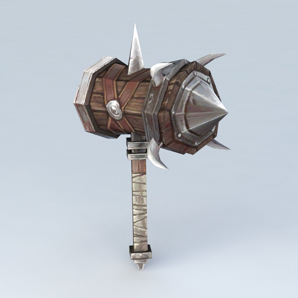 Medieval Maul Weapon 3d rendering