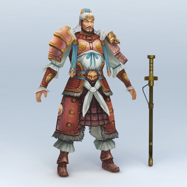 Warrior with Sword 3d rendering