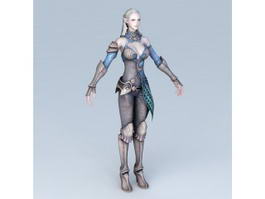 High Elf Female Art 3d model preview