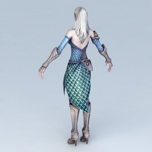 High Elf Female Art 3d rendering