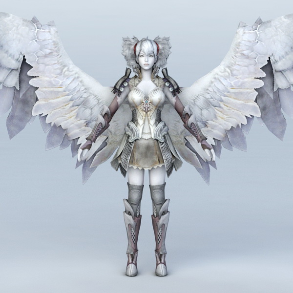 Female Angel Warrior of God 3d rendering