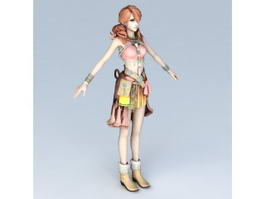 Oerba Dia Vanille character 3d model preview