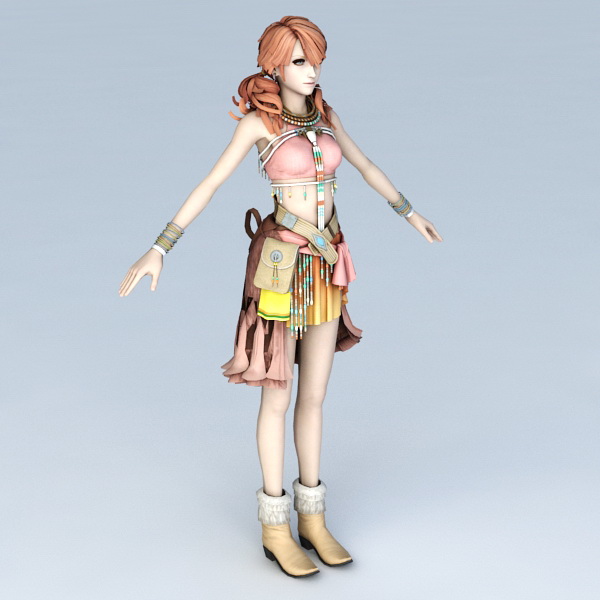 Oerba Dia Vanille character 3d rendering