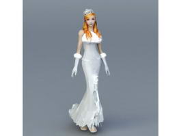 Elegant Bride 3d model preview