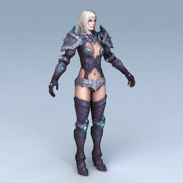 Female Paladin Concept 3d rendering