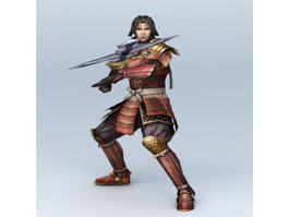 Japanese Samurai Warrior 3d model preview