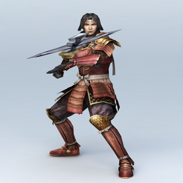 Japanese Samurai Warrior 3d rendering