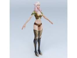 Half-Elf Woman 3d model preview