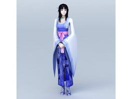 Medieval Chinese Woman 3d model preview