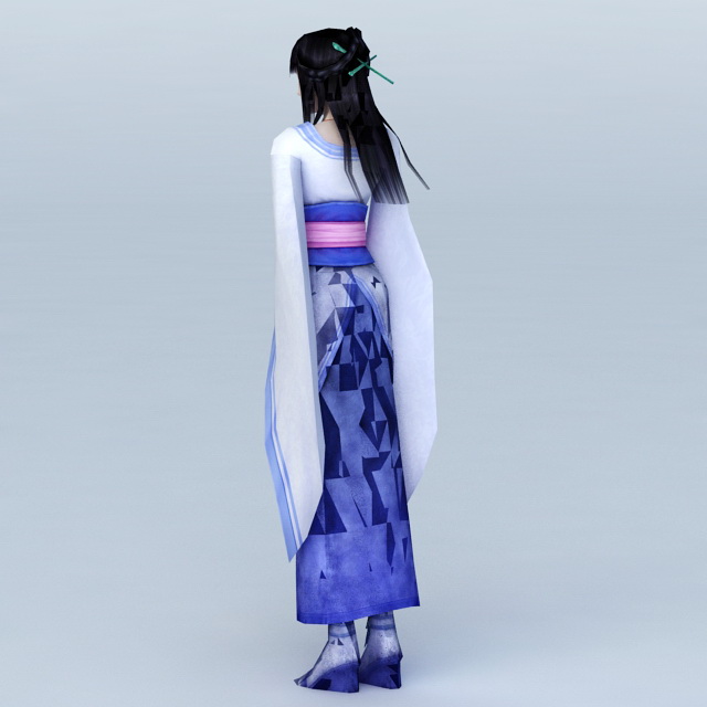 Medieval Chinese Woman 3d rendering