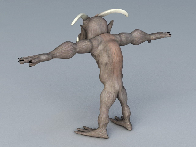 Minotaur Beast 3d rendering