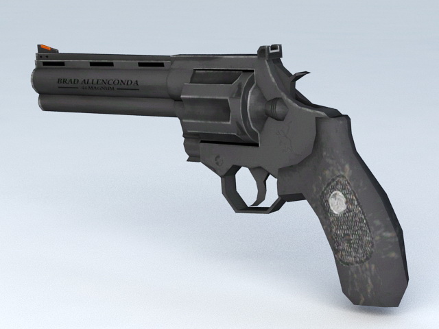 Revolver Handgun 3d rendering