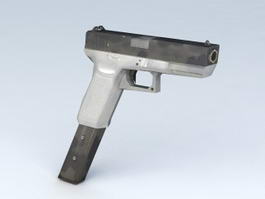 Gluke Pistol with Extended Clip 3d model preview