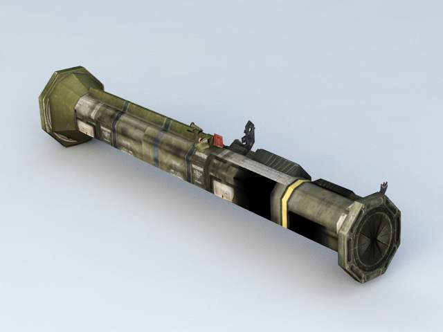 Rocket Launcher Weapon 3d rendering. 