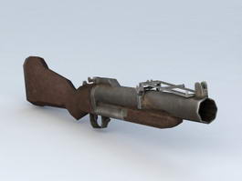 Shotgun with Grenade Launcher 3d preview