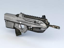 FN F2000 Bullpup Assault Rifle 3d model preview