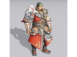 Ancient China Warrior 3d model preview