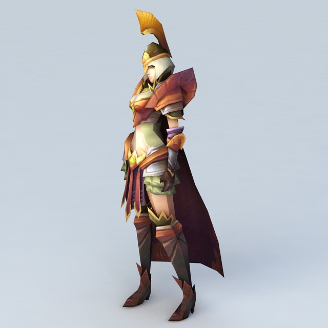 Medieval Female Imperial Guard 3d rendering