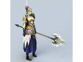 Female High Elf Warrior 3d model preview