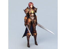 Celtic Warrior Woman 3d model preview