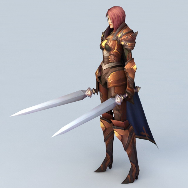Celtic Warrior Woman 3d rendering