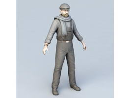 Male Engineer Character 3d model preview
