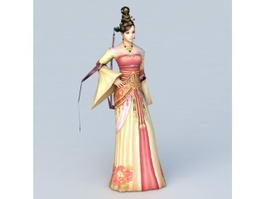Ancient Asian Dancer 3d model preview