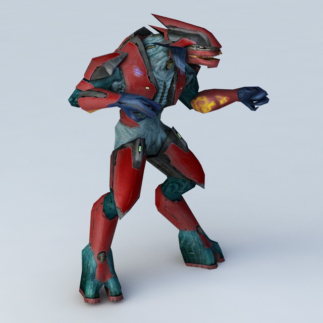 Humanoid Alien Monster 3d rendering